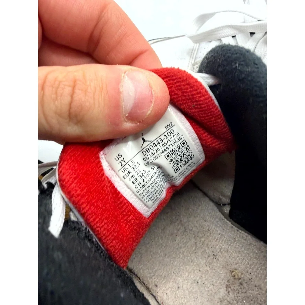 Nike Air Jordan 3 Retro DB0443-100 Kids US 2 Sneakers‎ White Lifestyle Shoes